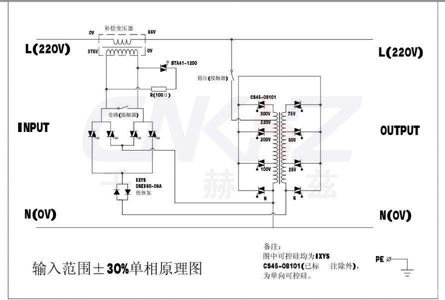 无触点稳压器工作原理图 无触点稳压器工作原理图